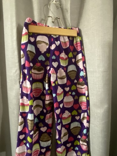 Girls Carters Cupcake Fleece Pajama Pants - Purple , Size 7 - Picture 6 of 8