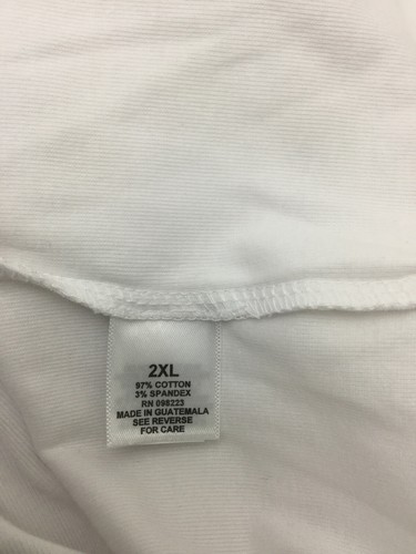NWT BCG White Scoop Neck Shirt Sleeve T Shirt 2XL - Picture 7 of 7