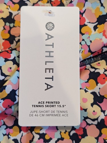 Athleta Ace Printed Volley Floral Lunaria 15.5" Tennis Running Skort XS - Photo 5 sur 11