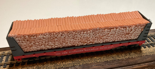 Tyco HO The Southern Railroad 4365 50’ vagón de madera para celulosa con madera rojo/negro Kadee | Zustand: Used