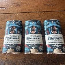 Dr. Squatch Men's Deodorant -Stone Cold Stunner,2.65 oz Oval Packaging Lot of 3