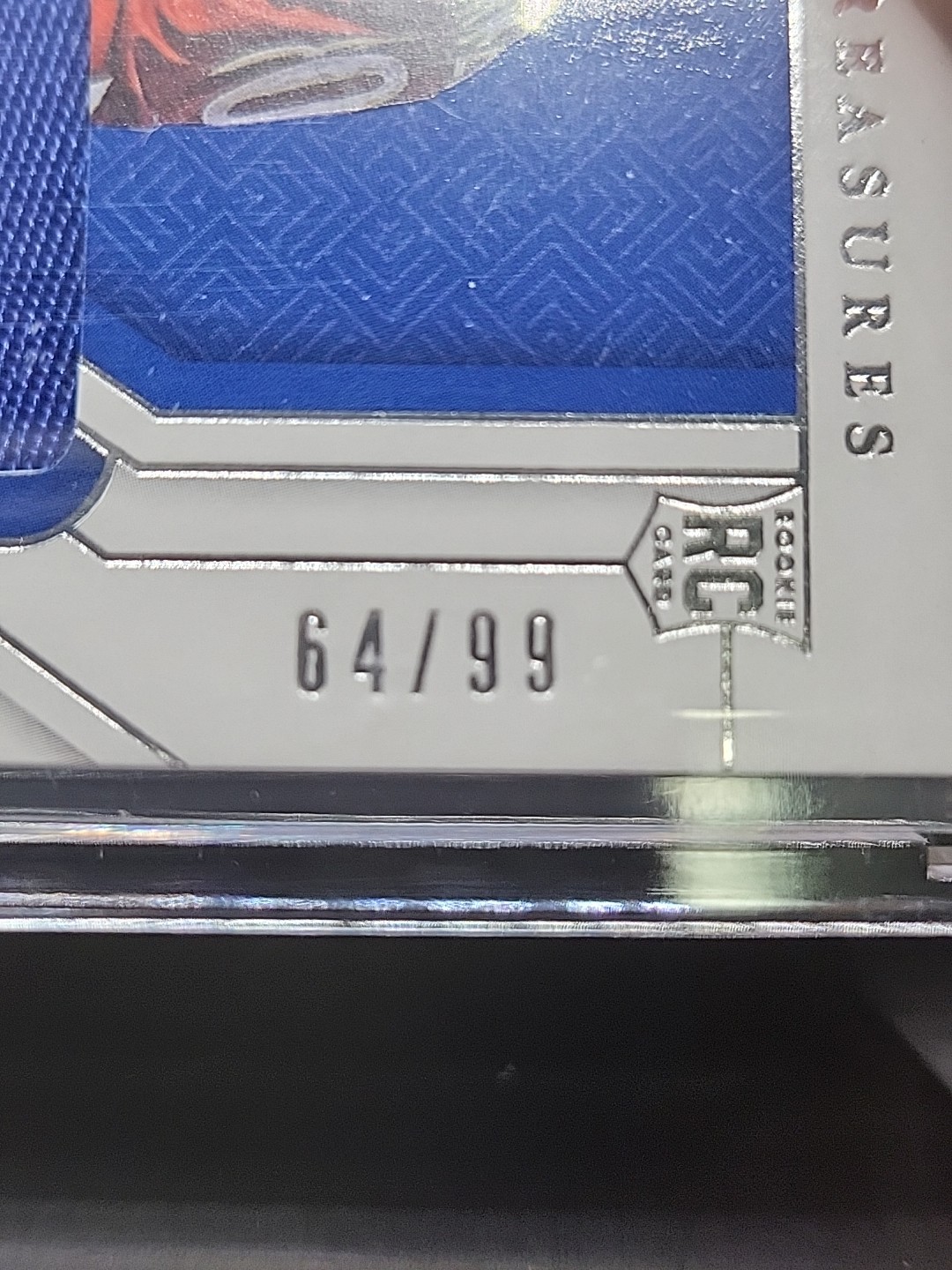 2025 National Treasures - Kumar Rocker #TMS-KR Treasured Material Auto /99 RC view 3