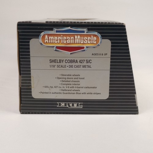 ERTL American Muscle 1:18 Scale Shelby Cobra 427 S/C Diecast Model Car NEW - Picture 6 of 9