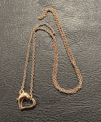 Accessorize, Rose Gold Tone Necklace With Heart Pendant- Brand New