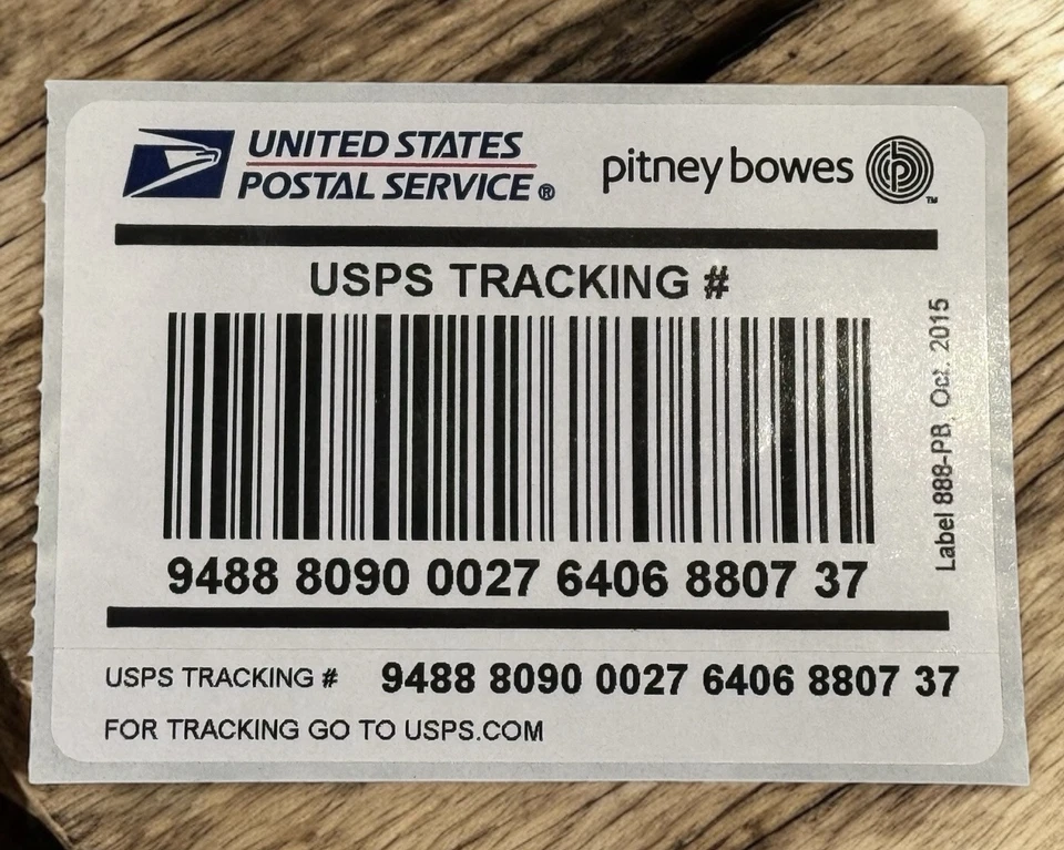 (100)USPS Pitney Bowes 888 TRACKING Labels. Ship-From-Home Using POSTAGE STAMPS! - Image 3 of 3