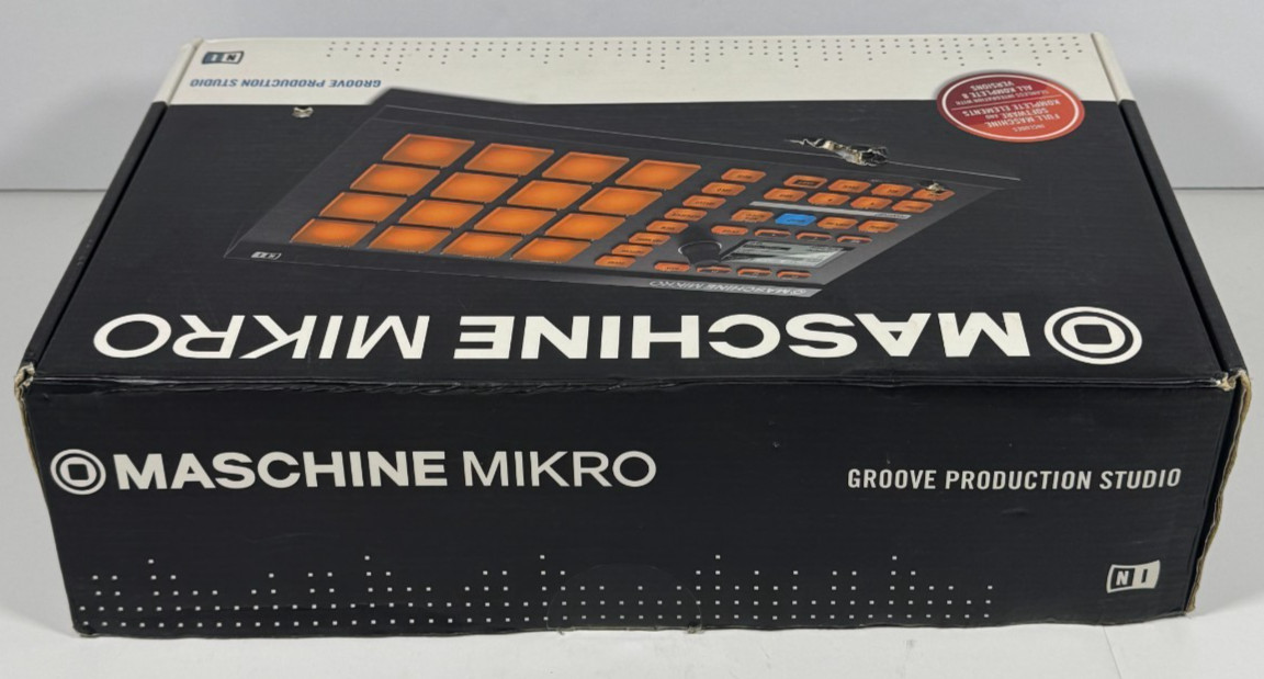 Native Instruments Maschine Mikro MK1 USB MIDI Controller w Box & Cable - TESTED