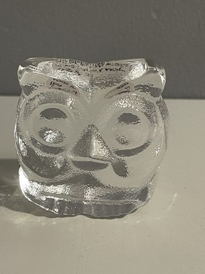 Nachtmann Kristall Eule Tiere klein neu verpackt 24% Blei Klarglas Germany 5,5cm