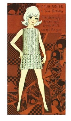 1960s BIRTHDAY CARD MINI SKIRT  Used