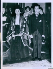 1950 Photo Princess Taka Toshmichi Takatsukasa Waiting On Emperor Royalty 7X9
