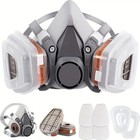 3M-Atemschutz Halbmaske Gasmaske 6200 Staubmaske Lackiermaske Mit Wechselfiltern