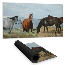 Begin Home Decor C1DM153155GFTO 16 x 32 in. Blue Animals Farm Desk Mat - Hors...