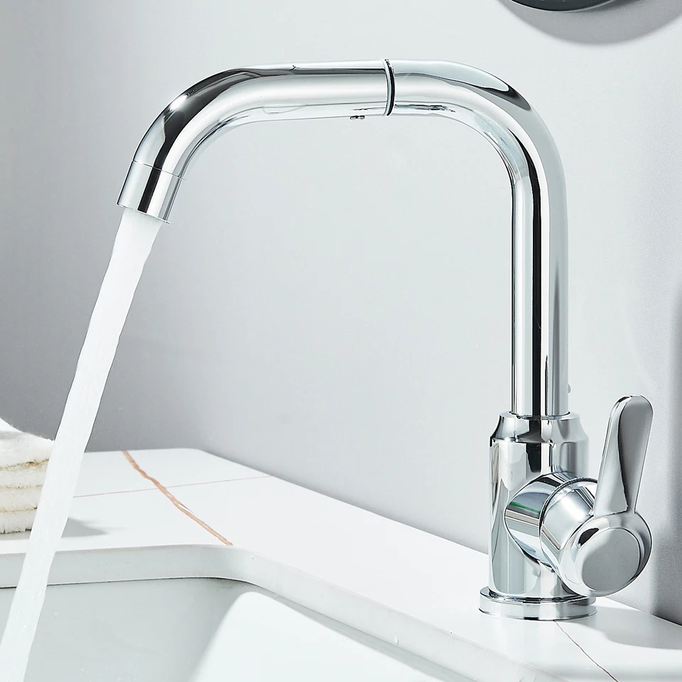 Waschtischarmatur Badarmatur 360° Wasserhahn Bad Waschbecken Mischbatterie Chrom - Bild 3 von 4