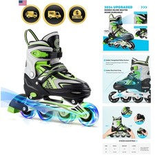 Inline Skates for Girls Boys Kids, Adjustable Skates Outdoor Blades Inline Ro...