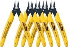 Flush Cutters, 5 Pack, 5 Inch Micro Flush Cut Pliers with Spring, Side Cut Ni...