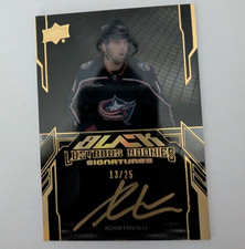 2023-24 UD SPx Black Lustrous Rookie Signatures Auto Gold /25 Adam Fantilli