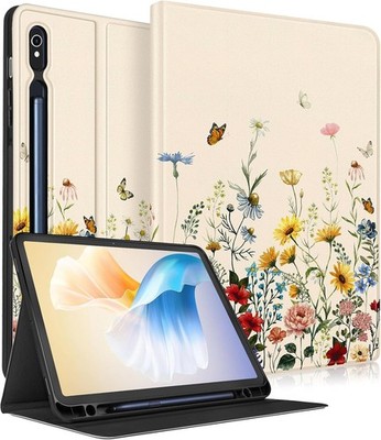 Case for Samsung Galaxy Tab S9 10.9 Inch - Smart Folio Cover with Pencil Holder