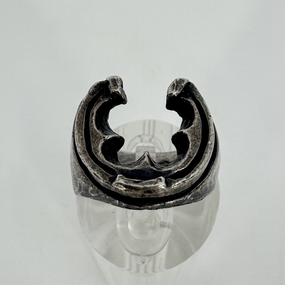 BKS NYC Artisan Handcrafted Lucky Horseshoe & Clover Ring Men's