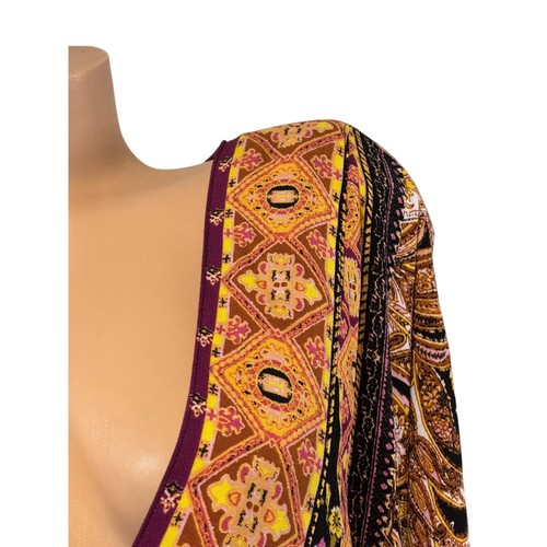 Blusa para mujer Free People mediana cuello en V cachemira floral boho manga larga - Imagen 2 de 11