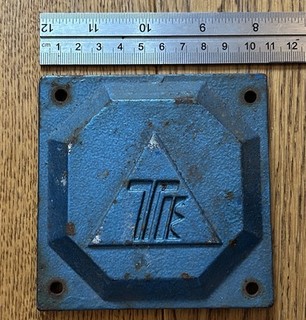 Vintage Industrial Electrical Metal Cover TE IE 7RIE Sheffield Steel Cast Iron