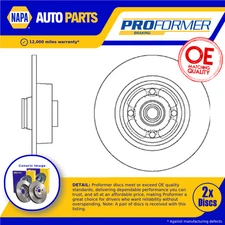 2x Brake Discs Pair Solid Rear 270mm PBD8301 Proformer Set 7701207898 New