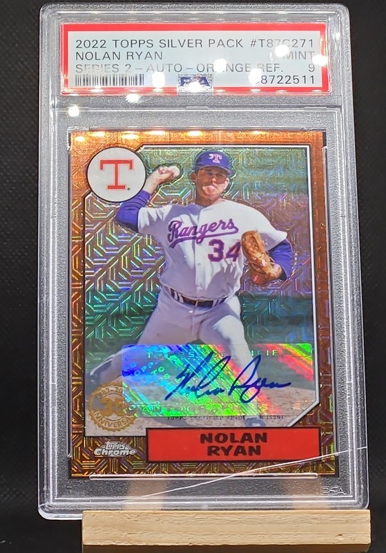 2022 Topps Series 2 - 1987 🔥Topps Chrome Mojo🔥Nolan Ryan🔥(Read Crack)🔥13/25