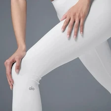 Alo Yoga High-Waist Airbrush Legging White Size S Full Length 28”