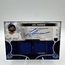 2025 Topps Tier One - Autographed Tier One Relics Leo Jimenez  Blue Dual /99 
