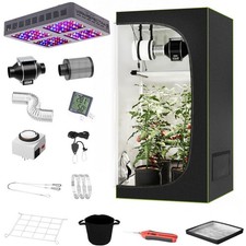 600W 3x3FT Grow Tent Kit Complete System 32x3...