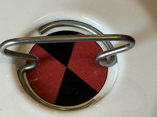 Retro Paar Vintage Depositata Siltal Carla Agnelli Italy weiß rot Emaille Pfannen - Bild 5 von 24