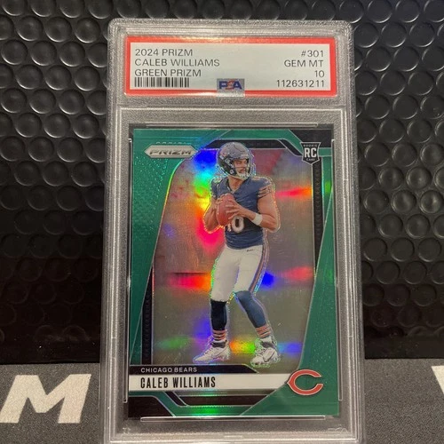 2024 Panini Prizm Rookies Caleb Williams #301 Green Wave Prizm (RC)