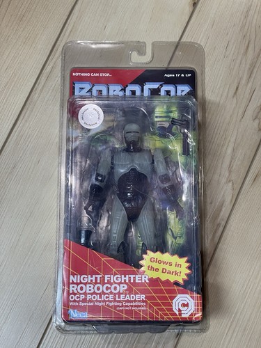 Neca Night Fighter Robocop Glow In The Dark OCP Police Figure Exclusive Vtg New