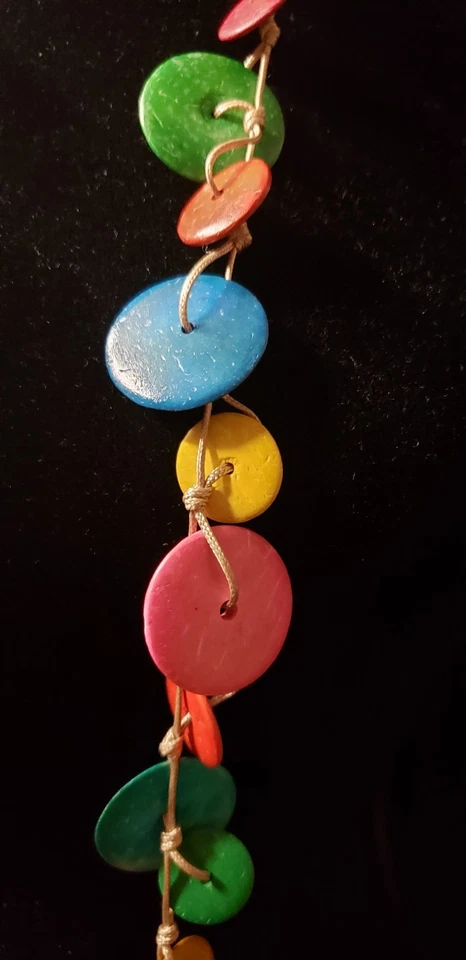 Collar Sylca Continuo 26" Colorido Redondo Madera, Sin Metal, Ajustable Foto 2 de 4