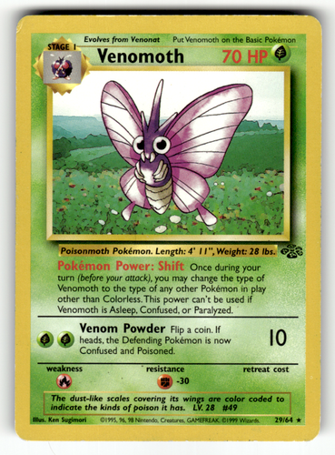 Venomoth (29) 29/64 Unlimited Rare Jungle - 第 1/2 張圖片
