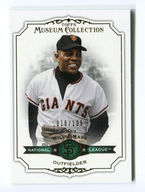 2012 Topps Museum Collection #71 Willie Mays Green #/199 San Francisco Giants