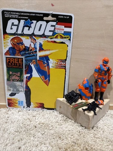 GI Joe Alley Viper Complete Cardback 1989 New O Ring (broken Crotch)