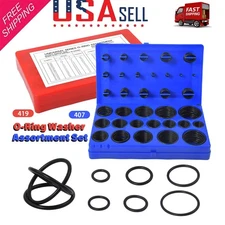 SAE Metric Rubber O-Ring Washer Assortment Kit Automotive Storage Case ORing Set