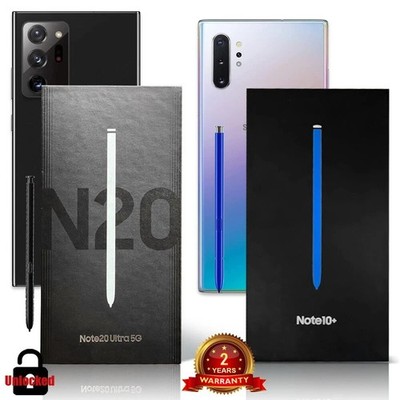 New in Box Samsung Galaxy Note20 Ultra / Note10+ Plus Unlocked 2 Year WARRANTY
