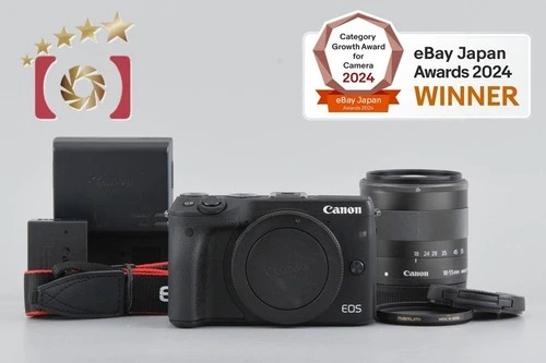 Canon EOS M3 Black 24.2 MP Digital Camera EF-M 18-55 IS STM Lens [Very Good]