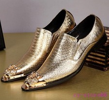 Chic Men's Pointed Toe Faux Leather Shoes Nightclub Formal Party Casual Outdoor