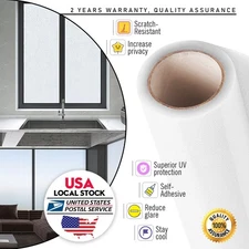 Frosted Privacy Window Film Static Cling Anti UV Rolled Glass for Bathroom DIY