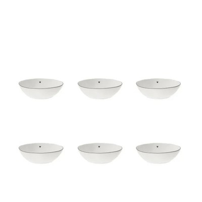 Bastion Collections Tiefer Teller/Pasta/Suppenteller D21cm 6er Set