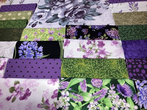 Kit de edredón precortado "violeta" de 5", púrpura, verde, lavanda, amarillo, blanco, etc. - Imagen 5 de 16