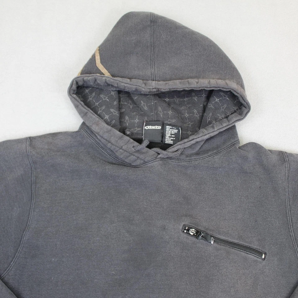 Alpinestars Hoodie Mens Large Graphic Pullover Streetwear Skater Pocket Pullover - Image 2 of 4