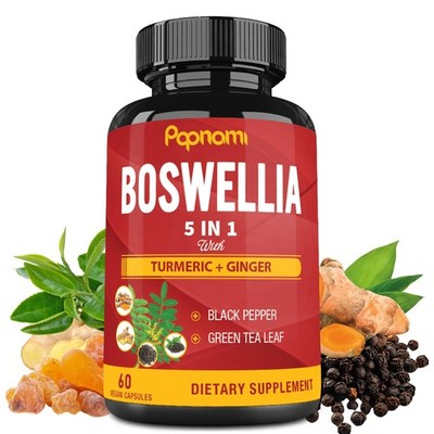 Organic Boswellia Serrata Extract Capsules Combined Turmeric Ginger Black Pepper