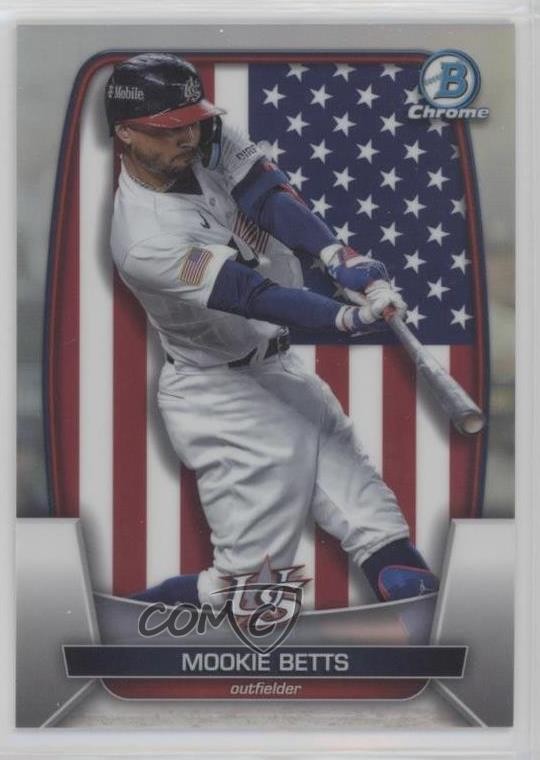 2023 Bowman Chrome WBC Flag Variations Refractor /499 Mookie Betts #WBC-86 hg6