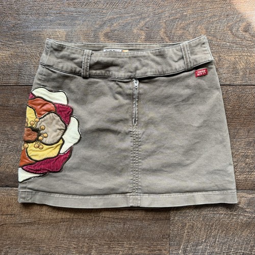 Vintage Y2K Damen M (26") Miss Sixty Floral bestickt Cord Muster Minirock - Bild 1 von 8