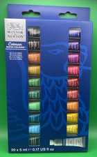 Winsor Newton Cotman Watercolor Paint Set, 20 Colors, 5ml 0.17-oz Tubes NEW