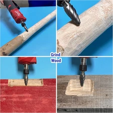 4Pcs Carbide Burr Set 1/4 Shank Aluminum Cut (Wide-Flute Cut) Die Grinder Bit...