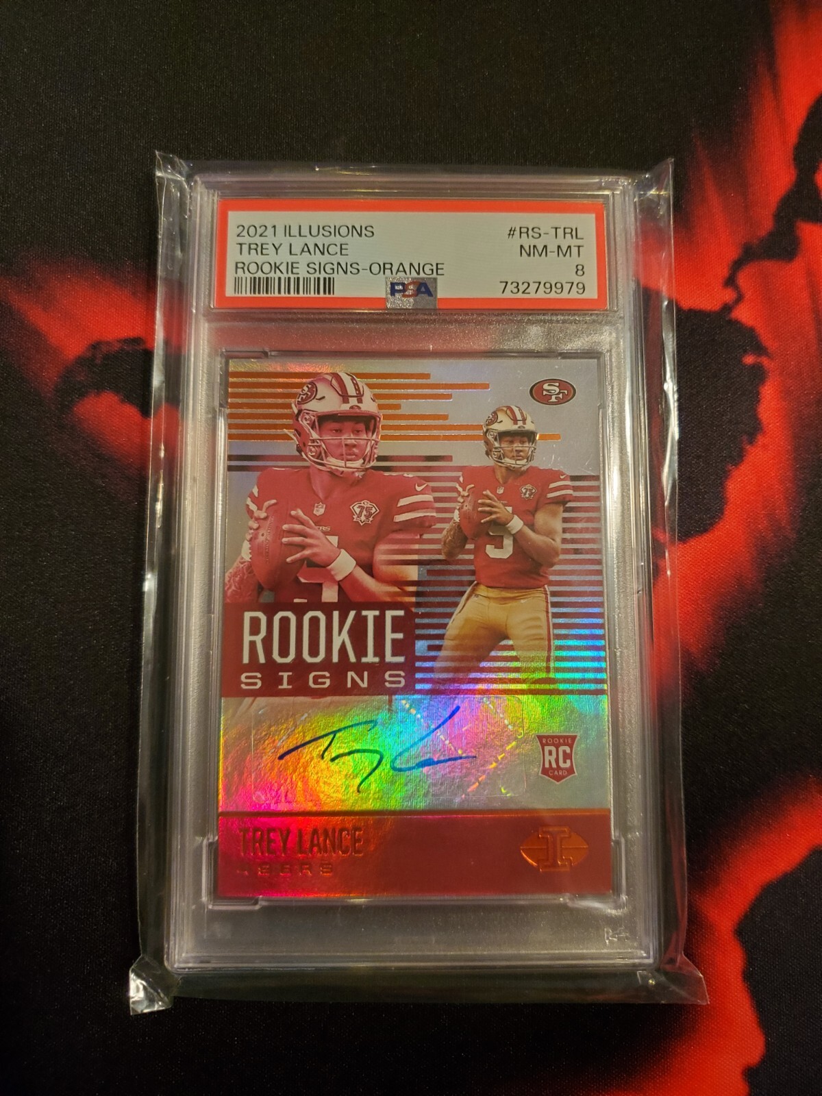Trey Lance Panini Illusions Rookie Signs #RSTRL Orange
