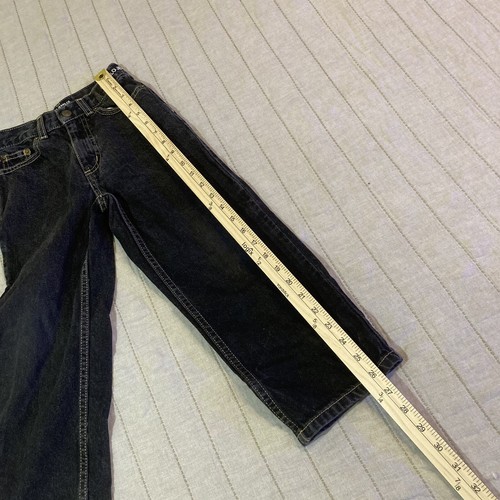 Vtg Polo Jeans Co Ralph Lauren Boys 5 Black Denim Straight 21x19 Carpenter - Picture 10 of 16